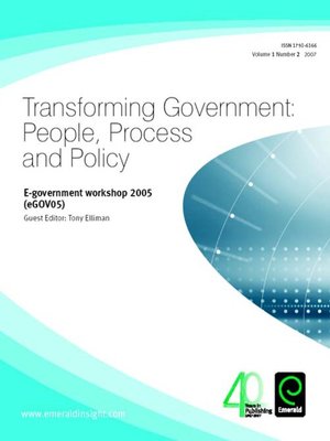 cover image of Transforming Government: People, Process and Policy, Volume 1, Issue 2